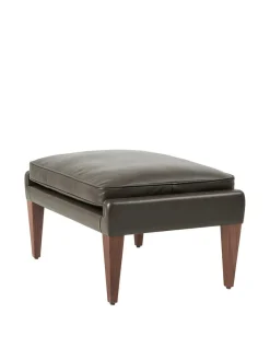 V11 Ottoman, smooth leather cream fra GUBI