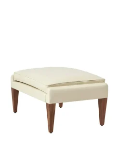 V11 Ottoman, smooth leather coffee fra GUBI