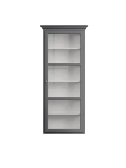 Væghængt Vitrineskab Classic V4, lys grå fra Lindebjerg Design