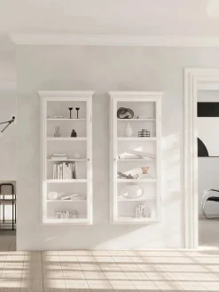 Væghængt Vitrineskab Classic V4, lys grå fra Lindebjerg Design