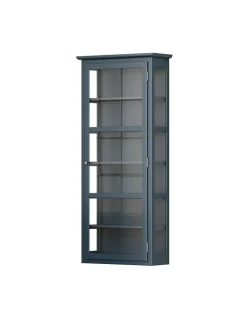 Væghængt Vitrineskab N4, dark oak fra Lindebjerg Design