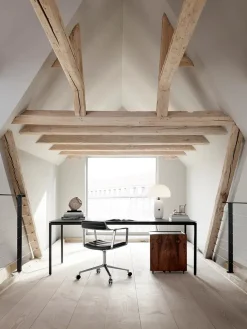 VIPP452 Swivel Chair m/hjul, bosco grøn læder fra Vipp