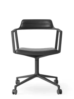 VIPP452 Swivel Chair m/hjul, bosco grøn læder fra Vipp