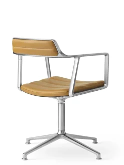 VIPP452 Swivel Chair m/sort stel, sort læder fra Vipp