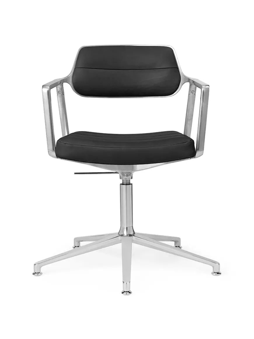 VIPP453 Swivel+ Chair, sort læder fra Vipp