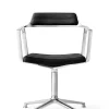 VIPP452 Swivel Chair, sort læder fra Vipp