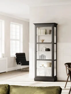 Vitrineskab Classic V1, hvid fra Lindebjerg Design