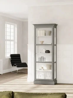 Vitrineskab Classic V1, hvid fra Lindebjerg Design
