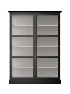 Vitrineskab Classic V2, lys grå fra Lindebjerg Design