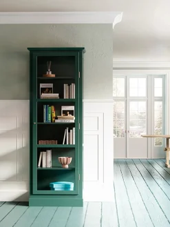 Vitrineskab N1, dark blue fra Lindebjerg Design