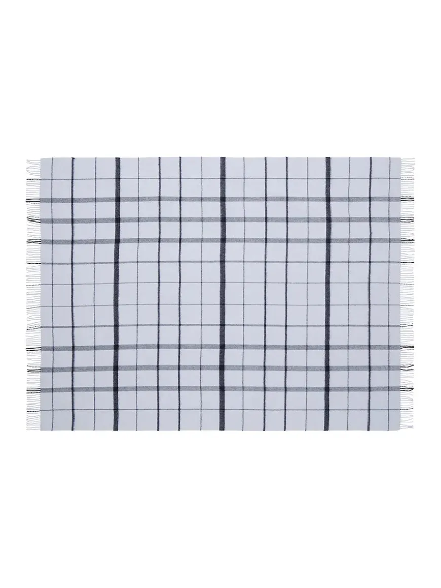 Warp & Weft Plaid, concrete/midnight fra Silkeborg Uldspinderi