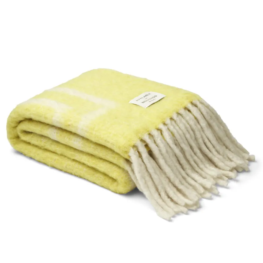 Weekend Plaid, neon yellow & creme fra Bongusta