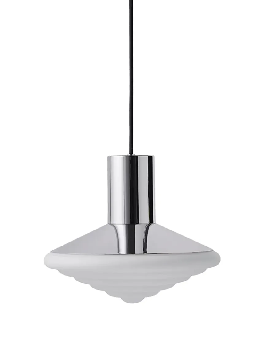 Whipped Pendant Lamp, all chrome fra LEO Objects