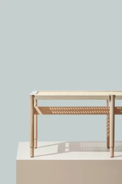 Winston bænk, mat lakeret eg fra Mater