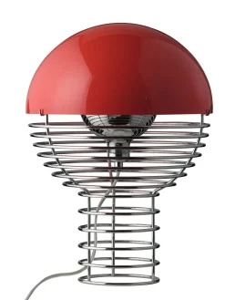 Wire Bordlampe Ø30, orange af Verner Panton