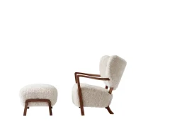 Wulff lænestol inkl. skammel, - Hallingdal 376 fra &Tradition