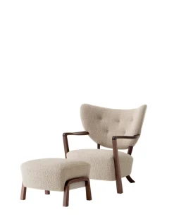 Wulff lænestol inkl. skammel - Sheepskin Honey  fra &Tradition