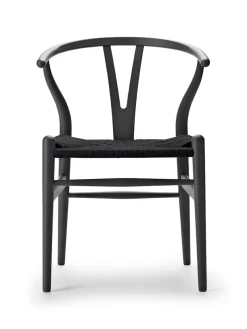 Y-stol CH24 Soft Clay med sort flet af Hans J. Wegner