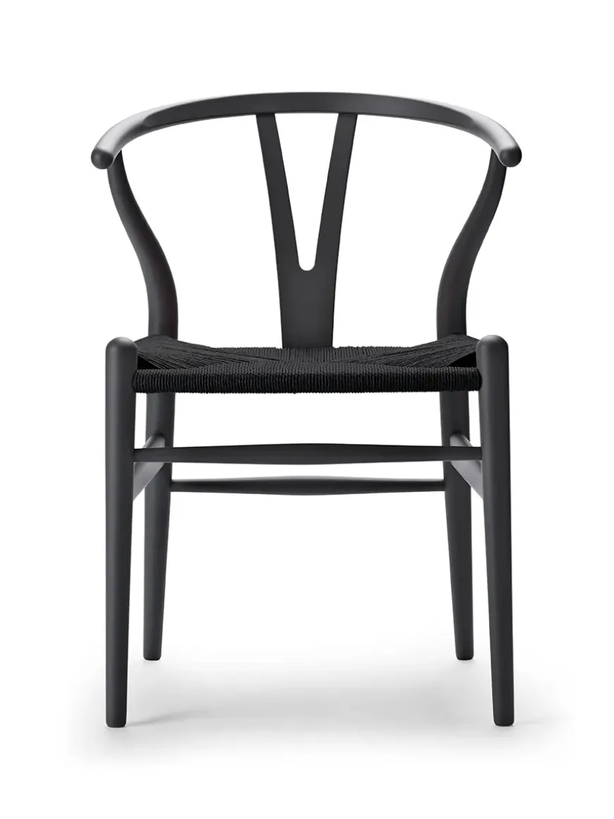 Y-stol CH24 Soft Clay med sort flet af Hans J. Wegner