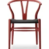 Y-stol CH24 Soft Falu med sort flet af Hans J. Wegner