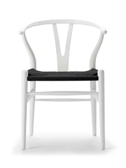 Y-stol CH24 Soft Falu med sort flet af Hans J. Wegner