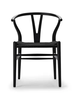 Y-stol CH24 Soft Falu med sort flet af Hans J. Wegner