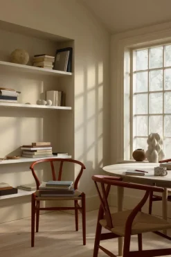 Y-stol CH24 Soft Orange Red af Hans J. Wegner